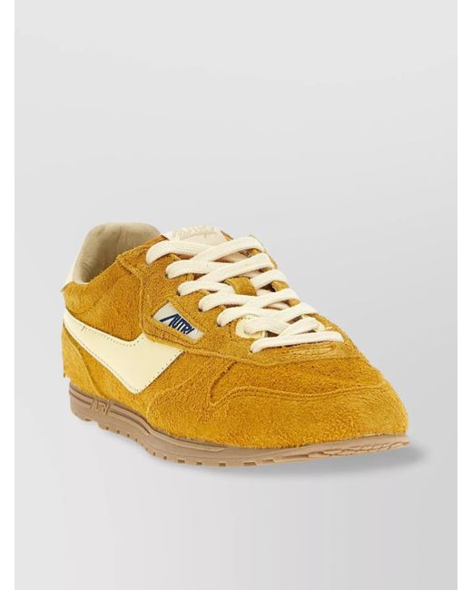 Autry Metallic 'Rubber Sole Suede Texture Sneakers'