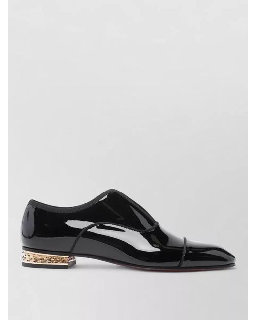 Christian Louboutin Black Patent Leather Oxford Shoes for men