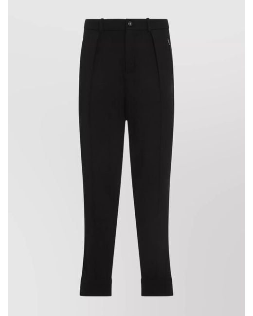 Ralph Lauren Black Wool Pintuck Straight-Leg Tailored Trousers for men