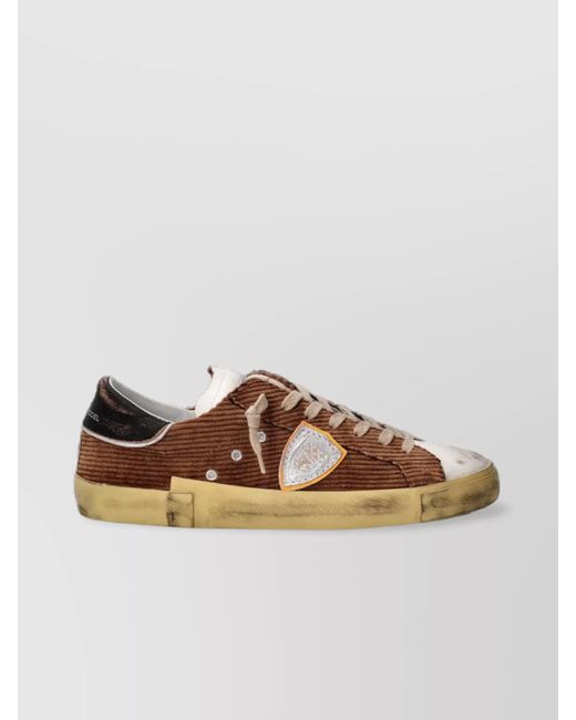 Philippe Model Brown Low Top Sneakers for men