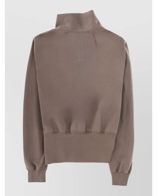Rick Owens Brown Bauhaus Jogger High Collar Ribbed Sweatshirt for men
