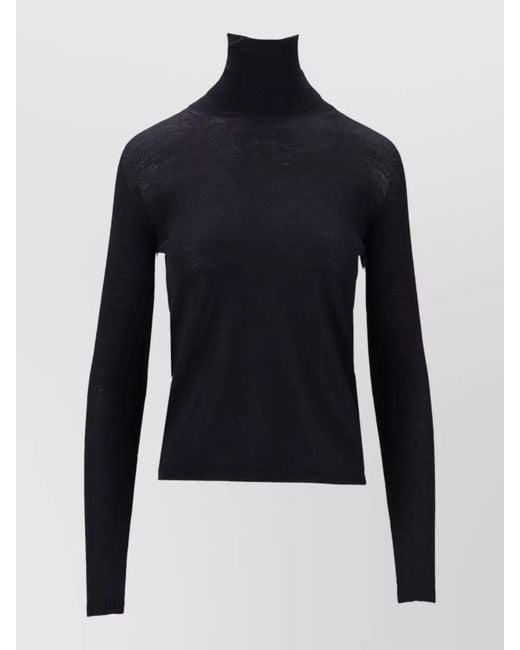 Max Mara Blue Wool Knitted Top