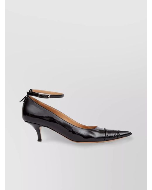 Maison Margiela White Leather 55Mm Ankle-Strap Pumps
