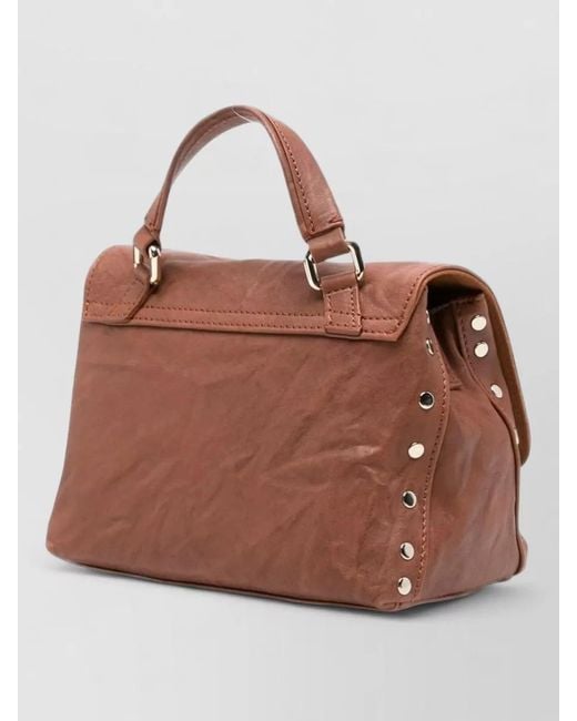 Zanellato Brown Postina Officina Baby Leather Shoulder Bag