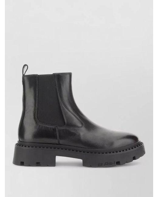 Ash Multicolor Leather Ankle Boots Chunky Sole Elastic Panels
