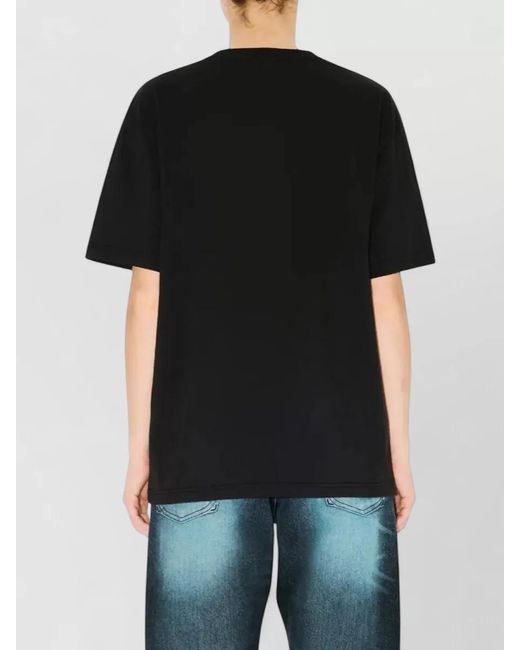 KENZO Black Cotton Loose-Fit Printed T-Shirt