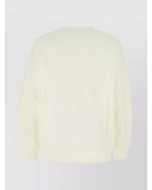 McQueen White Cotton Oversized Printed Sweatshirt