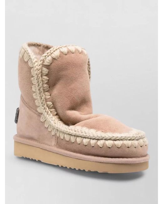Mou Natural Leather Ankle Boots