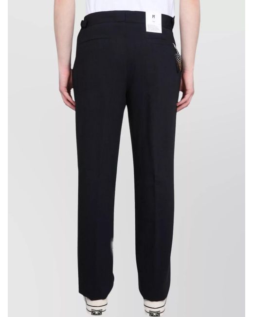 PT Torino Blue Regular-Fit Straight-Leg Trousers for men