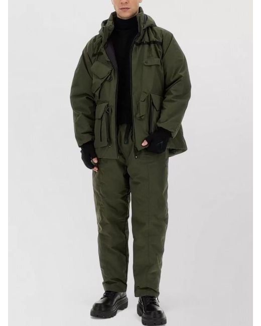 South2 West8 Green Nanga Utility Pants Adjustable Waist Pockets for men