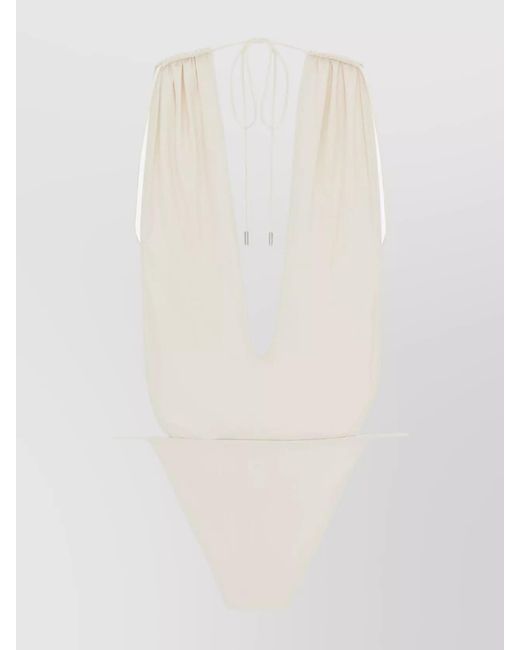 Saint Laurent White One-Piece Swimsuit