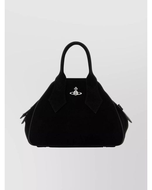 Vivienne Westwood Black Yasmine Small Leather Shoulder Bag