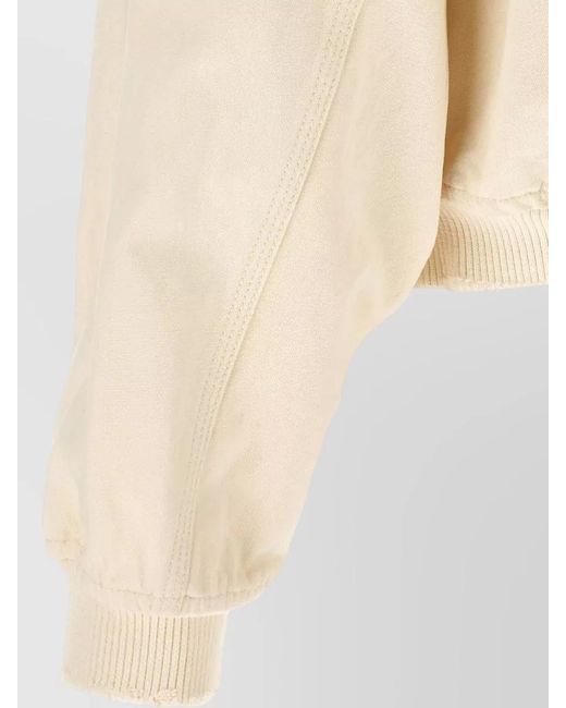 Willy Chavarria Natural Juggernaut Workwear Hooded Jacket Front Pockets for men