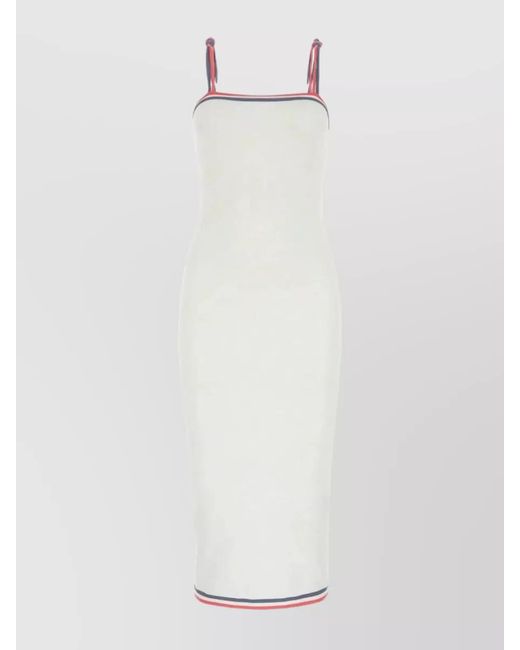 Fendi White Monogram Midi Dress