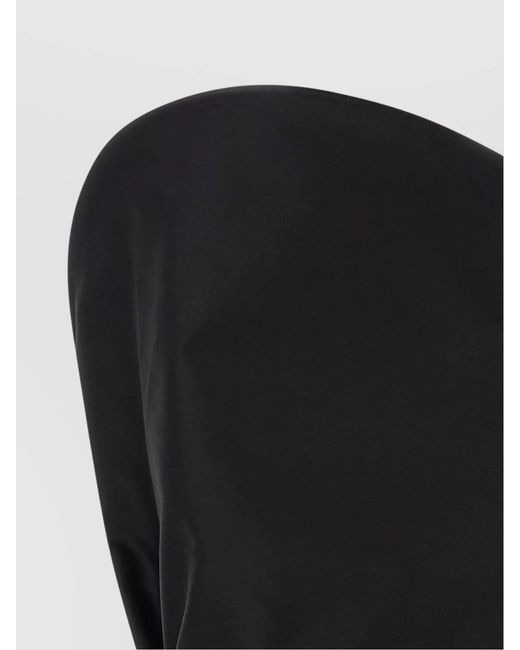 Magda Butrym Black Cotton Strapless Bustier Top
