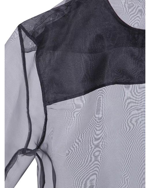 Thelatest Blue Organza Blouse