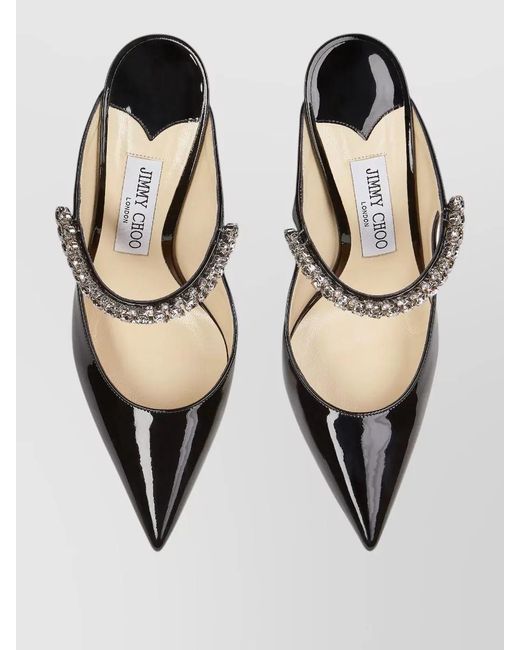 Jimmy Choo Multicolor Leather Crystal-Embellished Slip-On Pumps