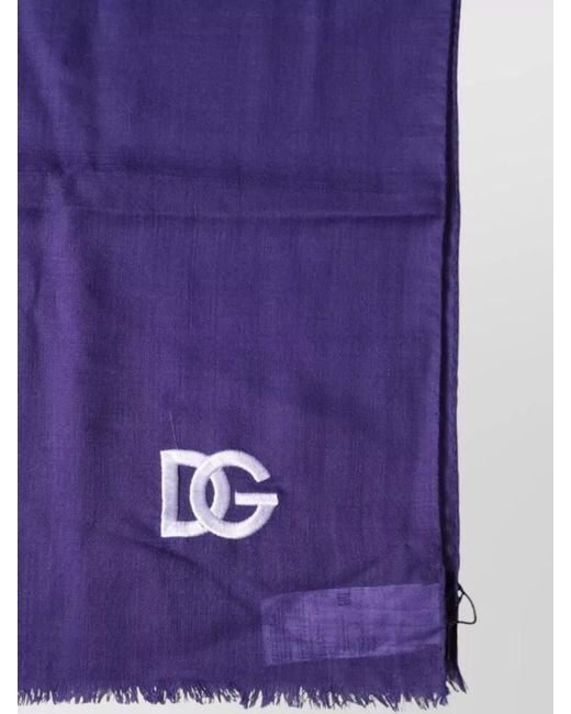 Dolce & Gabbana Blue Lace Cotton Stole Wrap Shawl Scarf for men