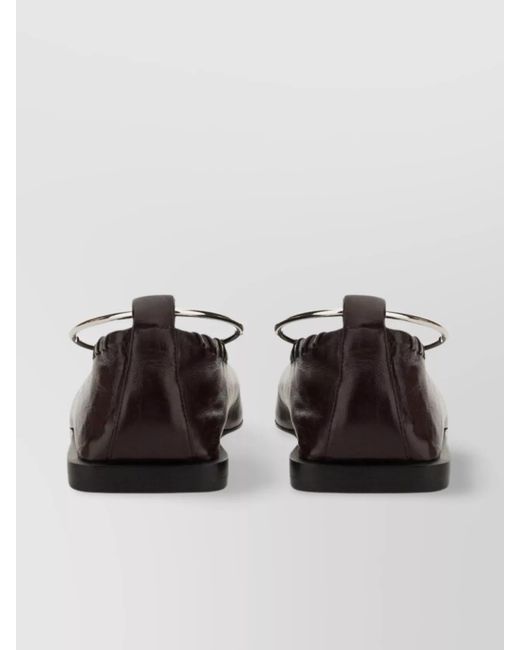 Jil Sander White Leather Ballerina Shoes