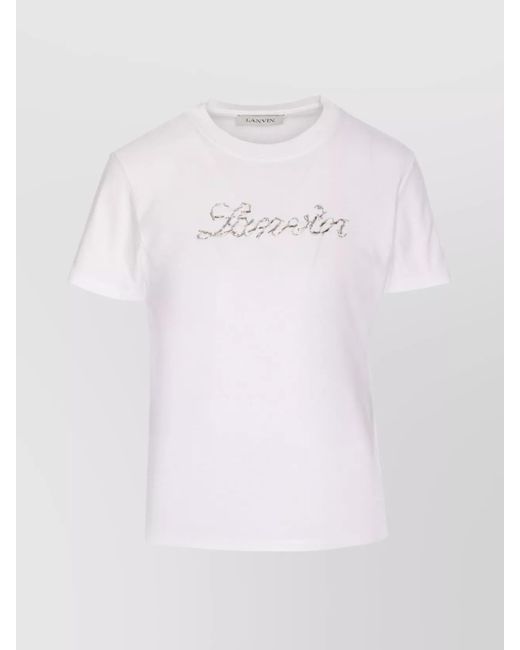 Lanvin White Crewneck Short Sleeves T-Shirt