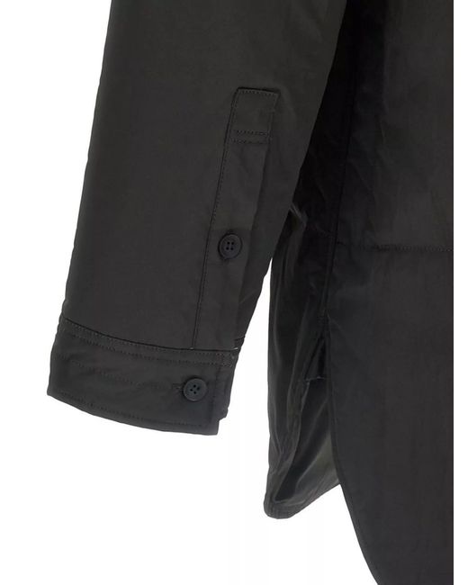 Yohji Yamamoto Black Padded Overshirt Jacket for men