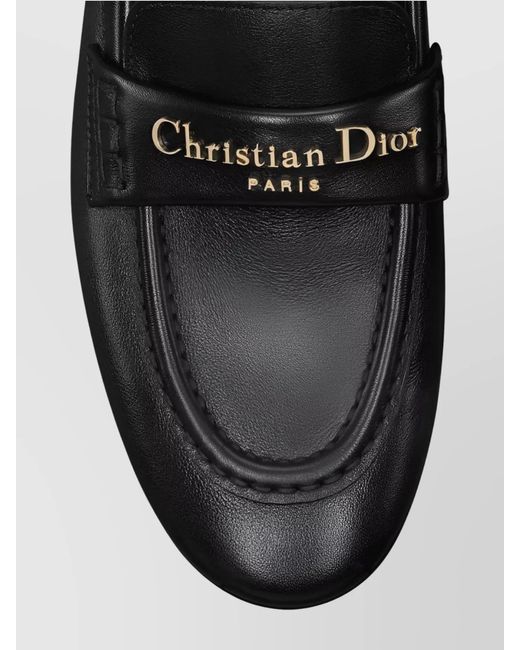 Dior Black Leather Loafers