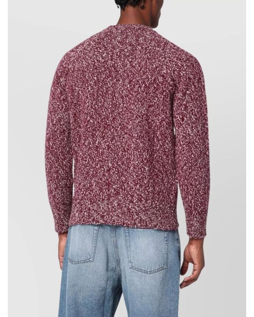 Drumohr Red Pattern Wool Sweater for men