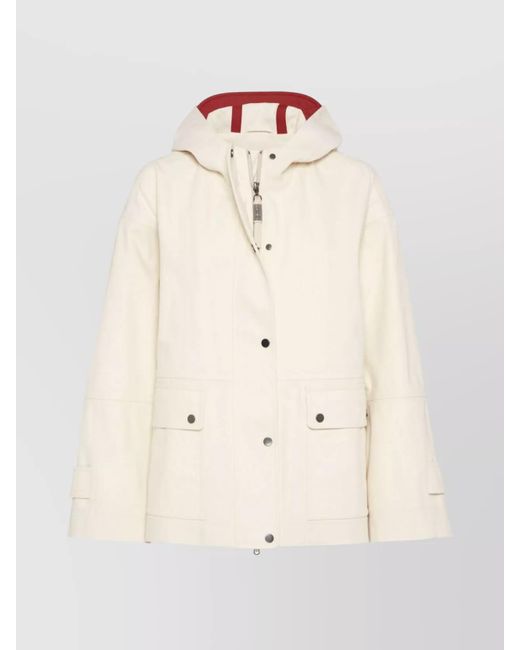 Brunello Cucinelli Natural Hood Canvas Waterproof Jacket