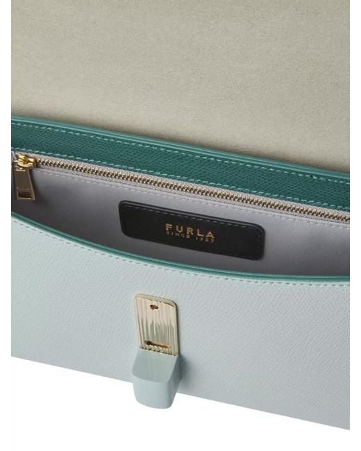 Furla Green Crossbody Bag Adjustable Strap Tone