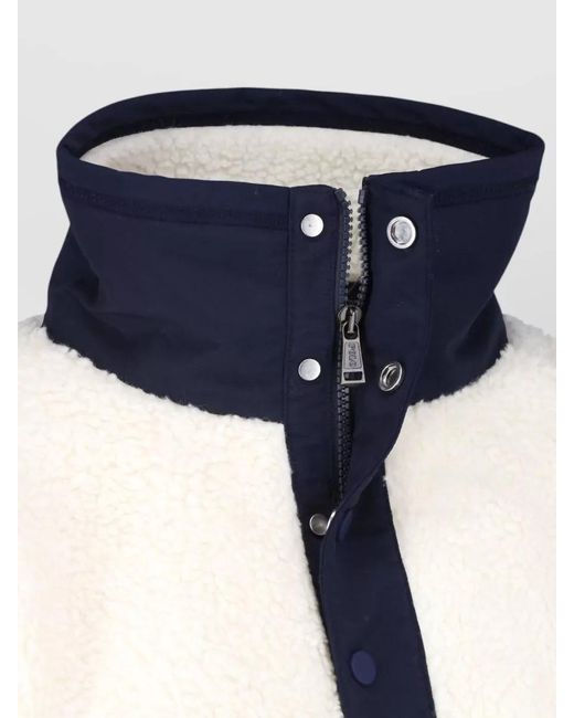 Polo Ralph Lauren Blue Cropped Fleece Jacket High Collar Design