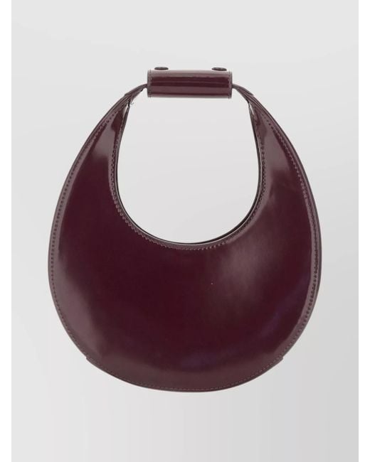 Staud Purple Moon Mini Leather Shoulder Bag
