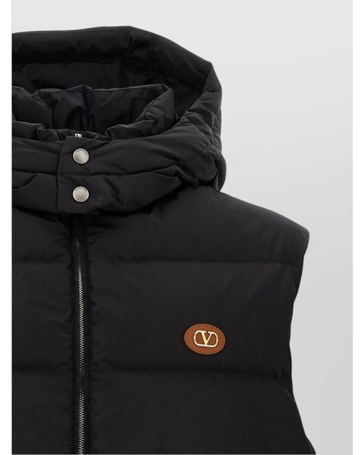Valentino Garavani Black Down Puffer Vest for men