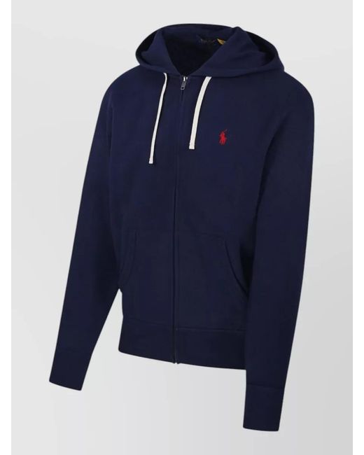 Ralph Lauren Blue Zip Up Hoodie for men