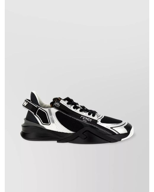 Fendi Multicolor Mesh Low-Top Sneakers for men