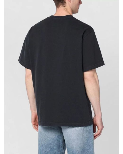 AWAKE NY Black Short Sleeve Crew Neck Chest Pocket T Shirt for men