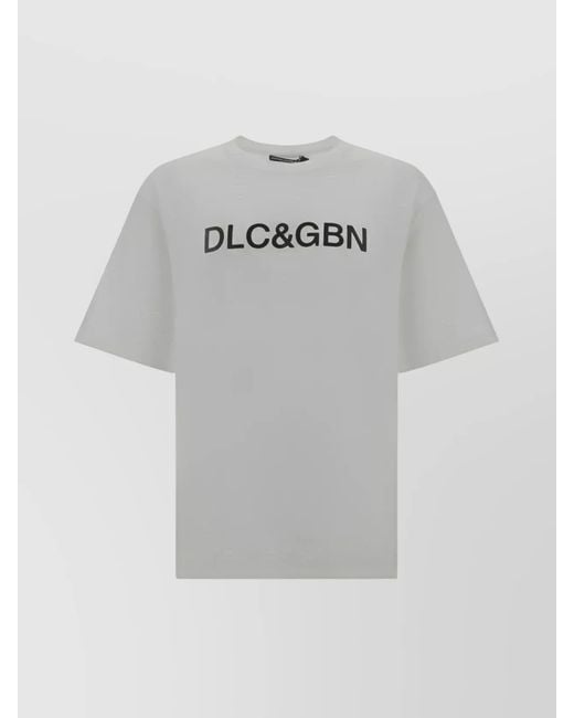 Dolce & Gabbana Gray Logo T-Shirt for men