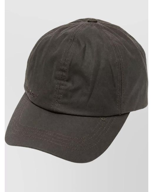 Barbour Gray Waxed Cotton Cap for men