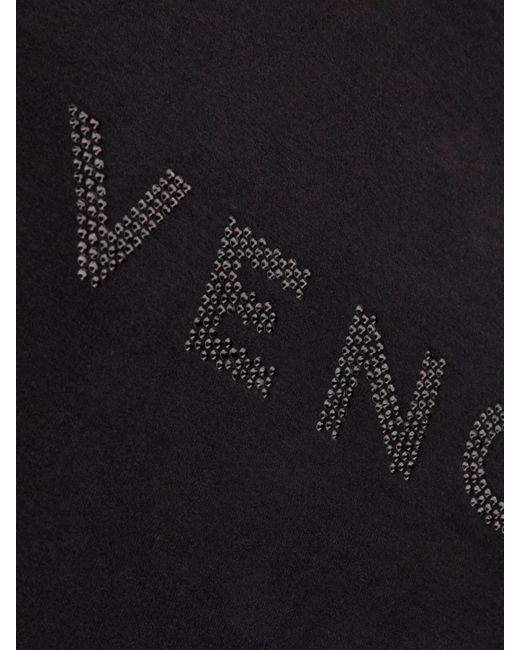 Givenchy Black Embellished Logo Cotton T-Shirt