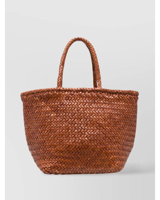 Dragon Diffusion Small Woven Leather Tote Bag in Brown | Lyst UK