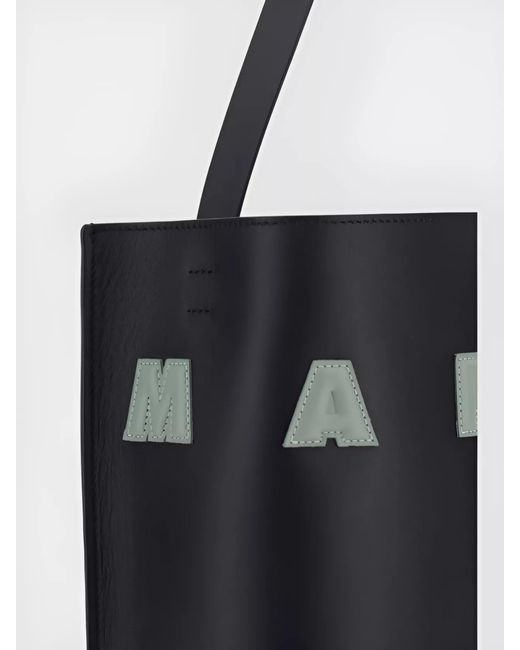 Marni Black Museo Small Leather Shoulder Bag