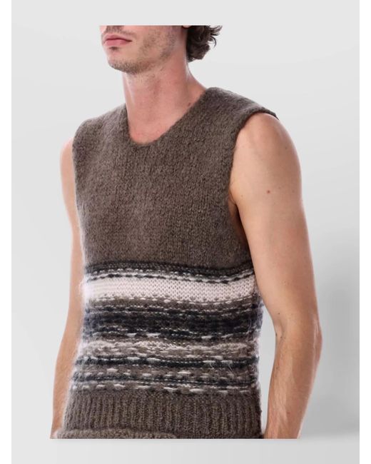 Our Legacy Multicolor Mohair Wool Sleeveless Tank Top for men