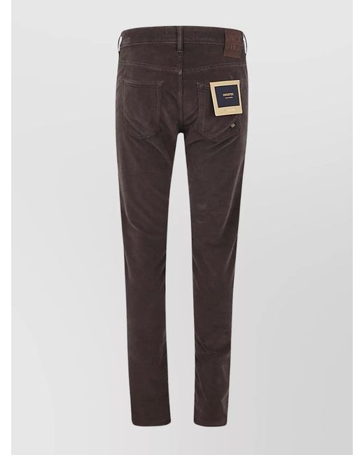 Incotex Gray Straight-Leg Trousers for men
