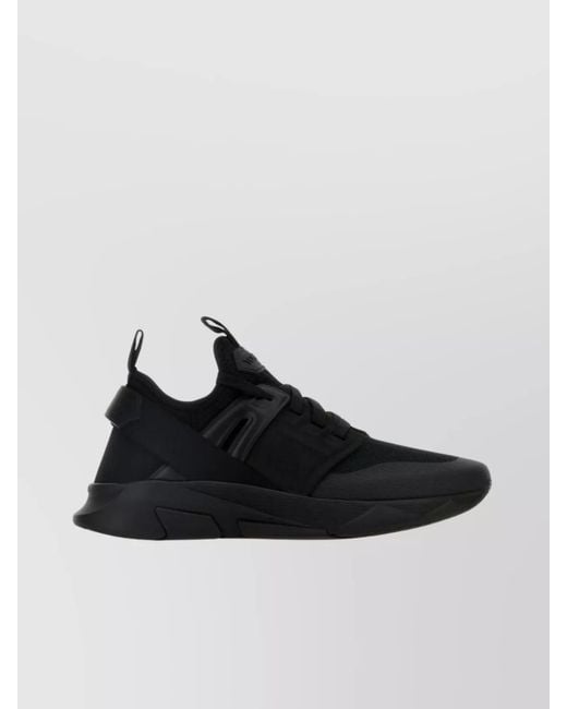 Tom Ford Black Logo Low-Top Sneakers for men