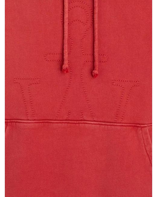 J.W. Anderson Red Cotton Hooded Sweatshirt for men