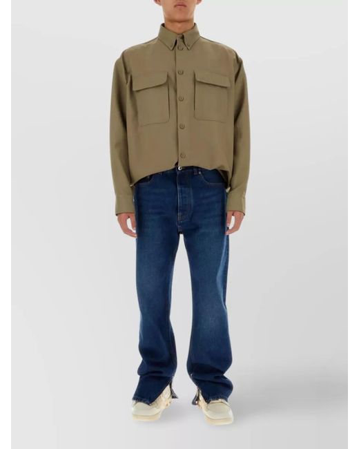 Off-White c/o Virgil Abloh Natural Polyester Oversized Shirt Jacket for men