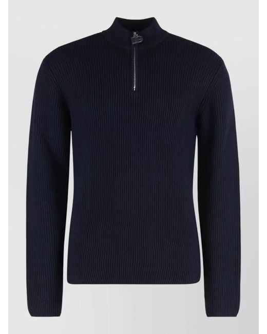 Dolce & Gabbana Blue Virgin Wool Knit Regular Fit Sweater for men