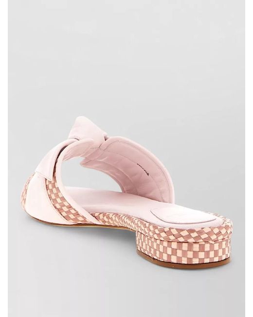 Alexandre Birman Pink Leather Maxi Clarita Sandals