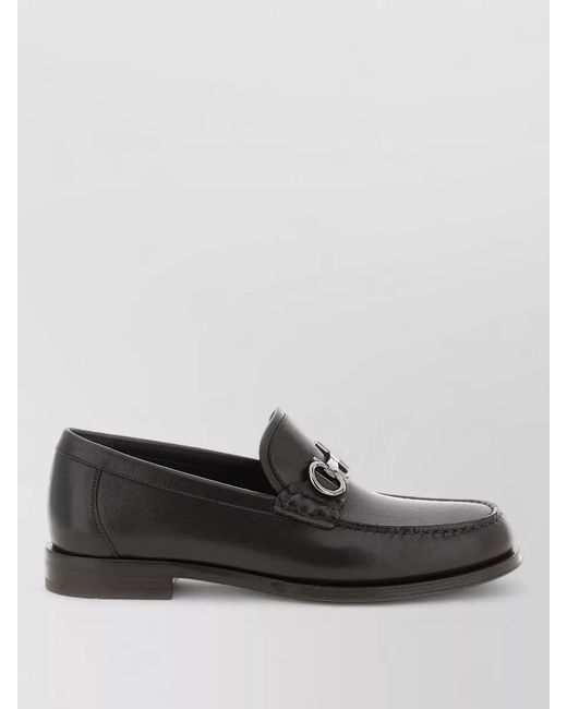 Ferragamo Gray Leather Loafers for men