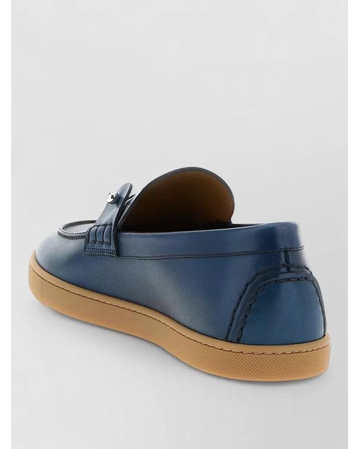 Christian Louboutin Blue Leather Loafers for men