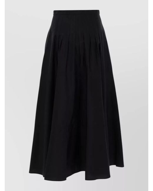 Max Mara Black Cotton Maxi Skirt